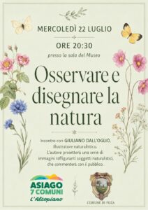 Locandina "Osservare e disegnare la natura"