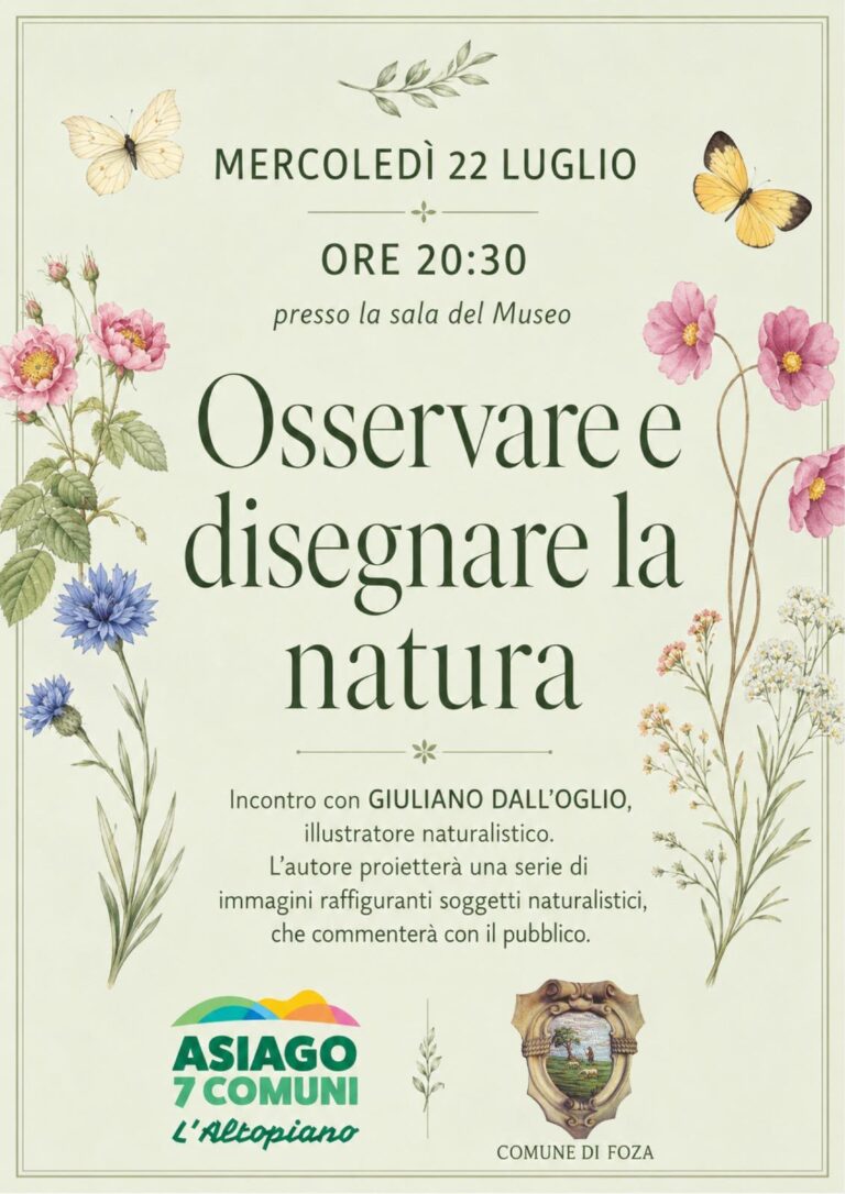 Locandina "Osservare e disegnare la natura"