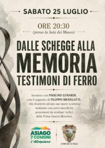 Locandina mostra "Dalle schegge alla memoria"