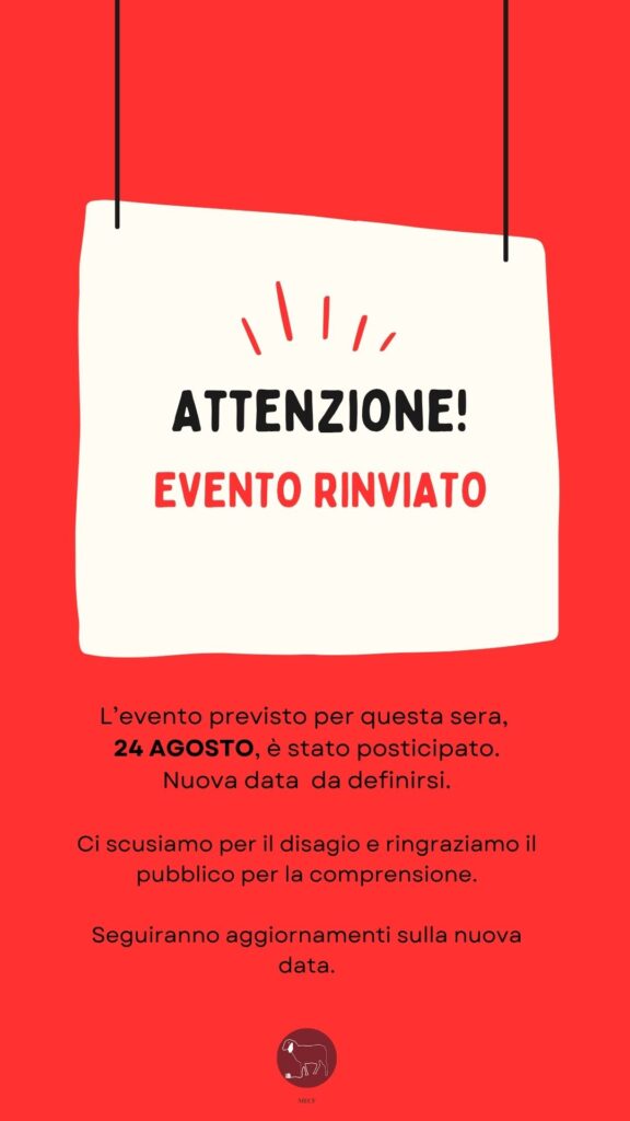 evento rinviato